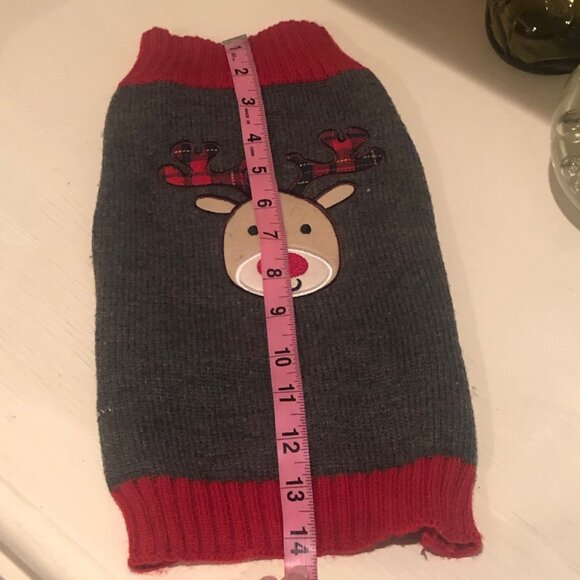 Dog Pet Holiday Reindeer Christmas Winter Sweater Size Medium - Picture 4 of 4